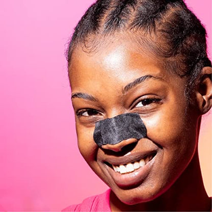 Biore Charcoal Deep Cleansing Pore Strips, Nose Strips for Blackhead Removal on Oily Skin, Features C-Bond Technology with Instant Pore Unclogging, 18 Count
