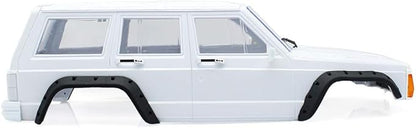 RC Car Hard Body Shell Kit313mm Wheelbase Cherokee Body Car Shell for 1/10 RC Crawler Axial SCX10 &amp SCX10 II 90046 90047 TRX4 Kit (White)