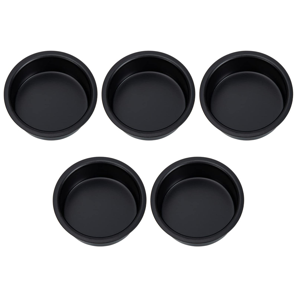 Uonlytech 5pcs Tea Light Tins Cups, Black Metal Tea Light Candle Holder Empty Scented Candle Cup DIY Candle Holders for Party Wedding Table Decoration