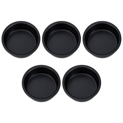 Uonlytech 5pcs Tea Light Tins Cups, Black Metal Tea Light Candle Holder Empty Scented Candle Cup DIY Candle Holders for Party Wedding Table Decoration