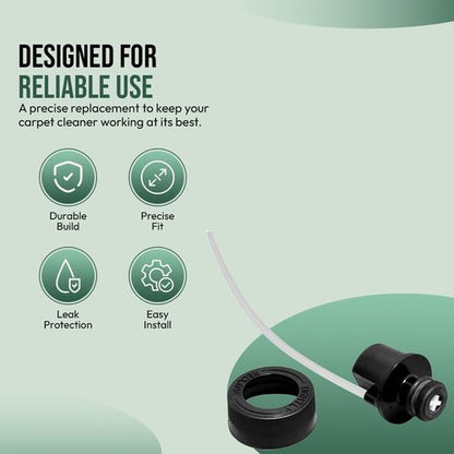 Bissell Selgo Replacement Cap & Straw Assembly - Compatible with Little Green Machine Models 1400B, 1400W, 3369, 3353, 3519, Black