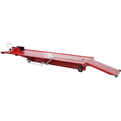 Hydraulic Motorcycle Lift Table 1000 LB Capacity, Heavy-Duty Steel Scissor Lift Hoist with Safety Lock & Wheel Clamp, Adjustable Jack Stand for Motorcycle Repair in Garages, Workshops, Home Use
