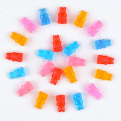 Gummy Molds, Bear Dinosaur Heart Mini Donut Silicone Gummy Molds with 2 Droppers, Pack of 4 Silicone Candy Mold