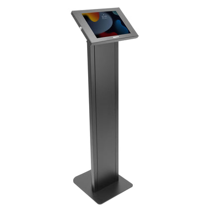 Mount-It! Anti-Theft iPad Floor Stand Kiosk, Locking Tablet Floor Stand for iPad Gen 7–11 & A16, Air & Pro (10.2"–11"), Commercial Kiosk for Retail, Lobby & Trade Show, Black