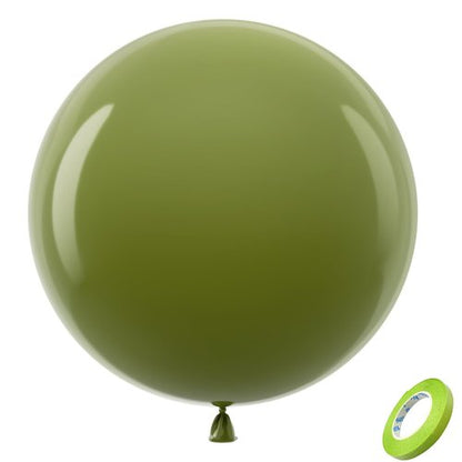 Bezente Sage Green Giant Balloons 36 Inch - 8 Pack Jumbo Green Balloons Large Round Olive Green Latex Balloons for Birthday Bridal Shower Wedding Graduation Anniversary Safari Jungle Party Decorations