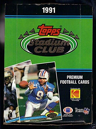 1991 Topps Stadium Club Football Set Wax Pack Box Brett Favre Rookie Card POSSBL