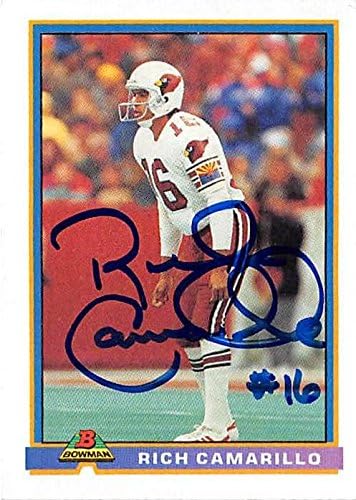 Sports Memorabilia Autograph Warehouse 302322 1991 Rich Camarillo Autographed No.424 Football Card - Phoenix Cardinals