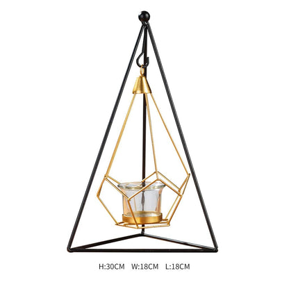 XILIN-1987 Candle Holderss Creative Wrought Iron Candlestick Romantic Candlelight Dinner Props Light Candle Holder Home Decorations Decorative Candlestick (Size : A)