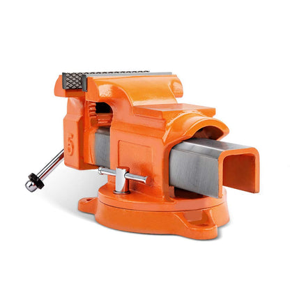 Forward 5-Inch Bench Vise Ductile Iron with Channel Steel and 360-Degree Swivel Base HY-30505-5In (5") & Forward Drill Press Vise 4", Q194A