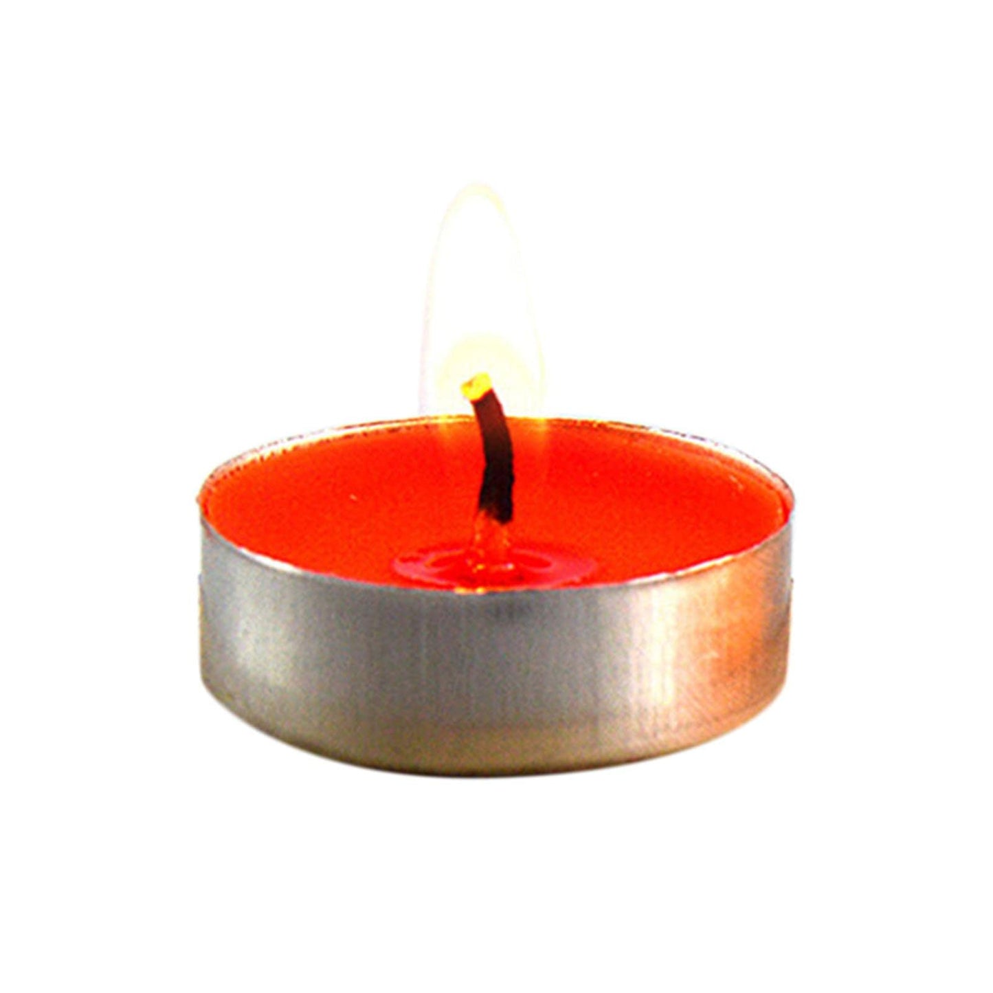 Gcljlmy 100x Smokeless Round Candles 1H Long Burning Tea Light Tibetan Buddhist Church Tealight Ghee Butter Lamp Candles for Meditation Wedding Rituals Altars (Red)