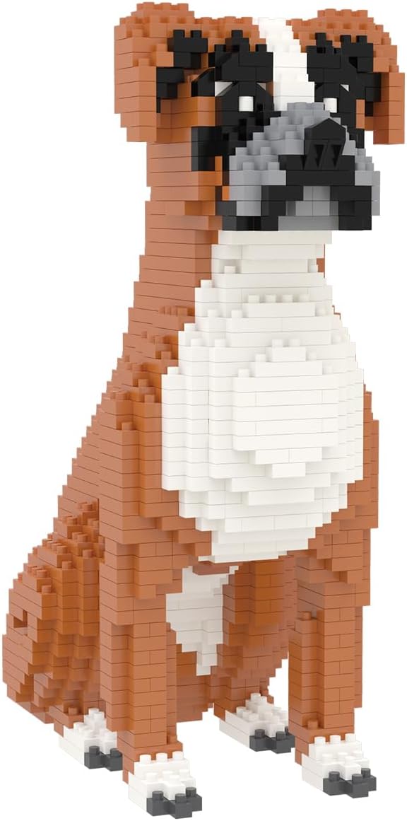 Larcele Micro Dog Building Blocks Mini Pet Building Toy Bricks 1061 Pieces KLJM-02(Boxer)