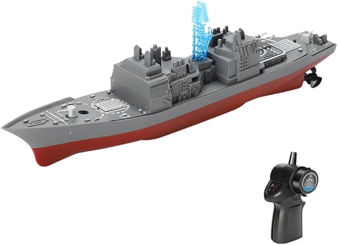 Remote Control Warship RC Military Battleship 2.4GHz Remote Control Boat for Lakes and Rivers RC Armed Ticonderoga Class Cruiser Model with Low Battery Reminder for Adults HC-803