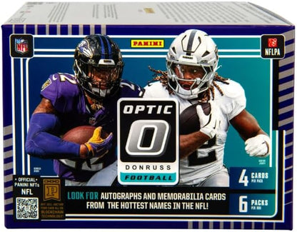 2025 Optic Football Blaster Box (Purple Shock) (24 Cards/Box) ((Downtown)