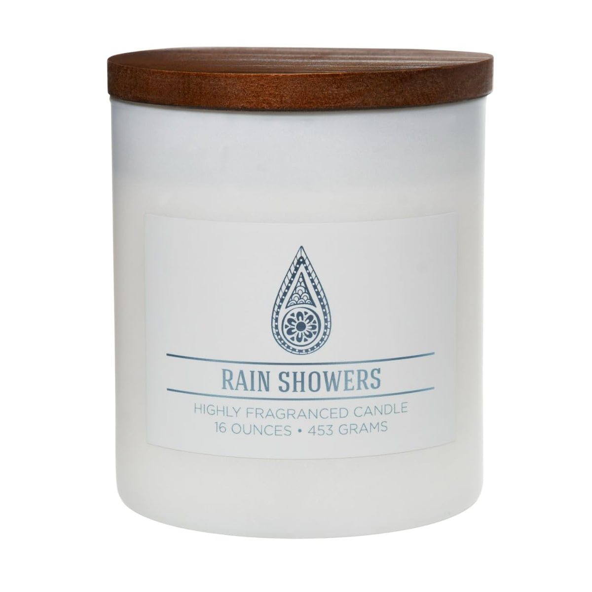 Carolina Rain Showers Scented Candle, 16 oz Wellness Relaxing Aromatherapy Candle, 2 Wick White Jar Soy Blend Wax, Candles for Home, 60H Burn - Made in The USA