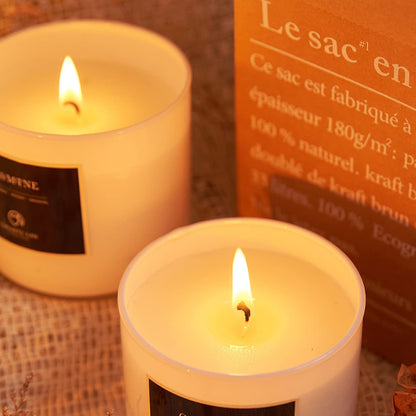 Chloefu LAN Fresh Linen Candles Laundry Candles Non-Toxic Air Freshening Scented Candle Decorative Pet Odor Eliminator for Home Luxury Scented Soy Jar Candle for Bathroom Decor 7.1 oz 2 Pack