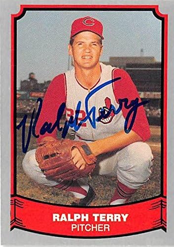 Autograph Warehouse 302063 1989 Pacific Ralph Terry Autographed No.64 Baseball card - Cleveland Indians44 Yankees