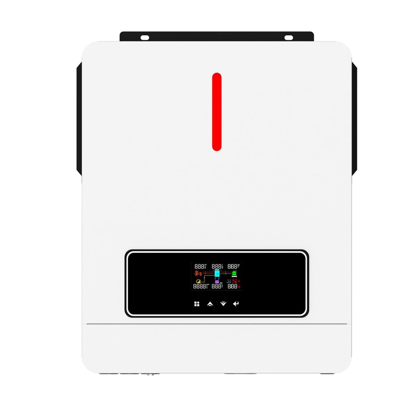 DATOUBOSS 3600W Hybrid Solar Inverter, 24V DC to 110V AC Pure Sine Wave with 120A MPPT Controller, Off-Grid Backup Power Converter for 24V Lithium/AGM Battery, Home RV Cabin, Solar Off-Grid On-Grid