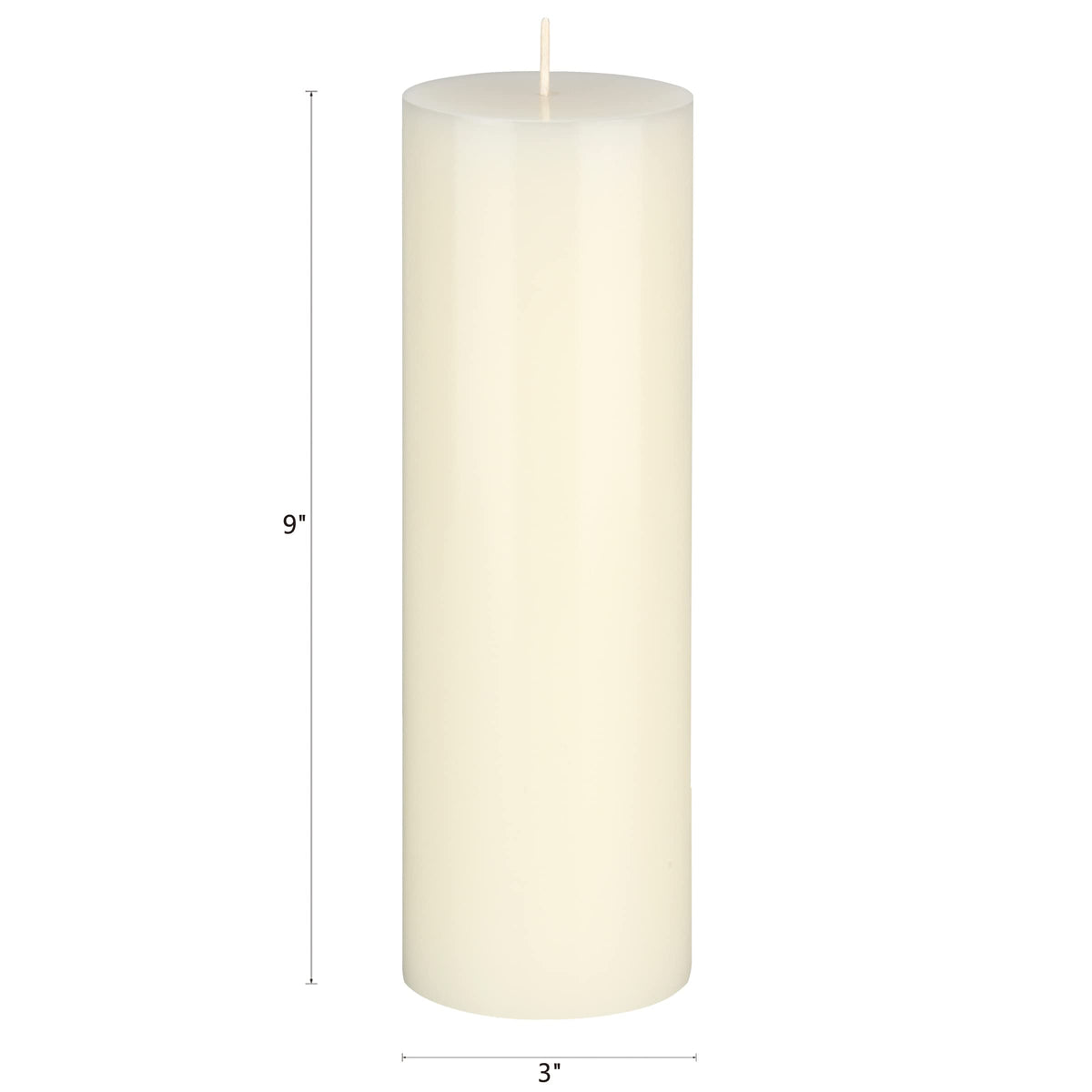 Mega Candles 1 pc Unscented Solid Ivory Pillar Candles, Hand Poured Premium Wax Candle 3 Inch x 9 Inch, Home Décor, Spas, Weddings, Occasions, Party, Centerpieces, Holidays, Vigils, Prayers