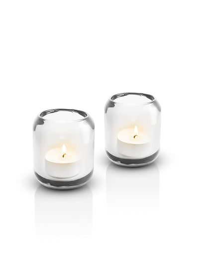 EVA SOLO Acorn Glass Candle Holder Clear Decorative Tea Light Holder Made of Coloured Glass Clear