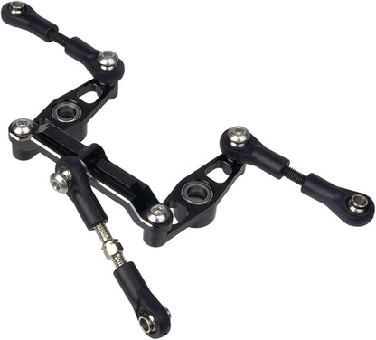 1/10 RC Car Aluminum Ball Bearing Crank Steering Arms Set for Tamiya TT-02 / TT-02D / TT-02E Racing Car Upgrade Parts