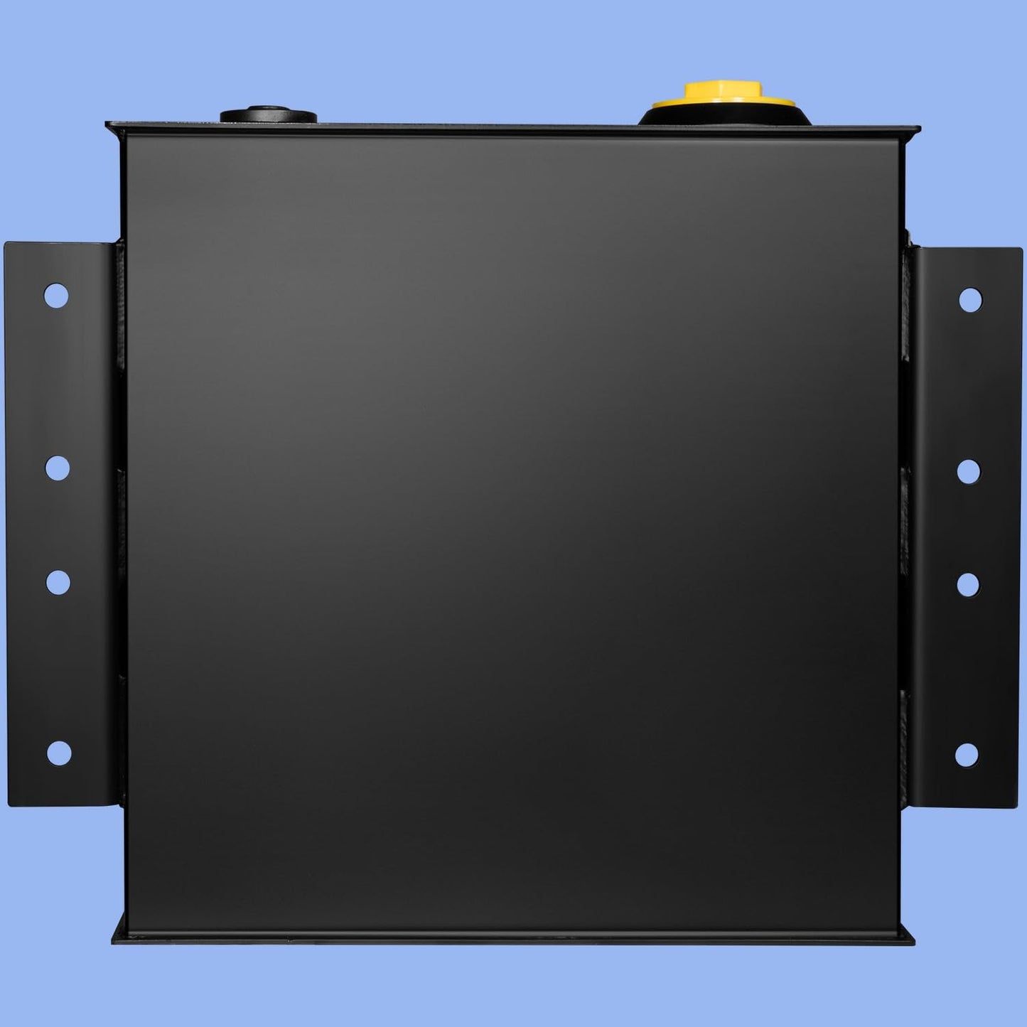 7 Gallon Hydraulic Fluid Reservoir Oil Tank for Tractors, Trucks & Log Splitters w/Breather Strainer Fill Cap, Built-in Temp Gauge & Sight Gauge, Heavy Duty 14 Gauge Steel, Horizontal-Mount
