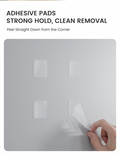 Fluxynara Cork Board Alternative Felt Strip Board 8-Pack 13"x2", Office Pin Board with 50 Push Pins, Adhesive Install for Bedroom Door & Home Office (Nordic Slate)