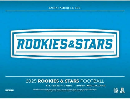 2025 Panini Rookies &amp Stars Football 6-Pack Hobby Blaster Trading Card Box (1 Autograph or Memorabilia Card Per Box)
