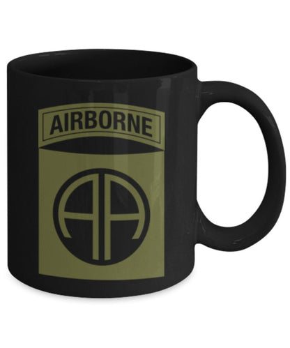 82nd Airborne Coffee Mug - BDU Green - Both Sides