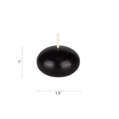 Mega Candles 12 pcs Unscented Black Floating Candles, Hand Poured Wax Candle 1.5 Inch Diameter, Home Décor, Wedding Receptions, Occasions, Festivities, Events, Meditations, Tranquility, Spa