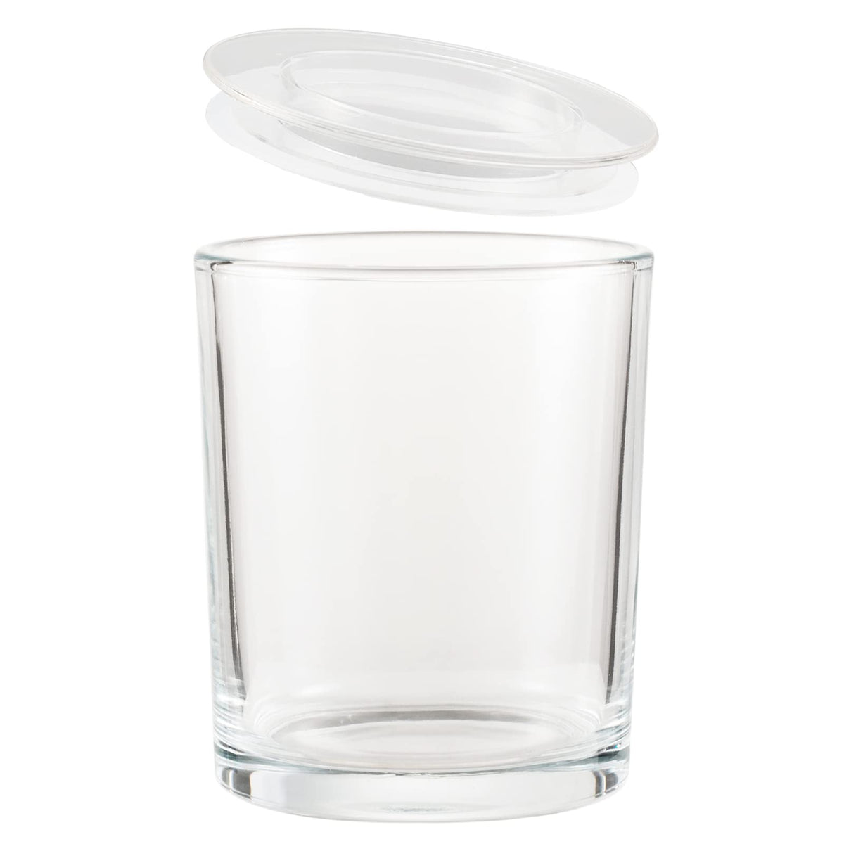 CandMak Candle Jars, 15 Pack 9 OZ Empty Glass Vessels Containers Jars Bulk with Clear Lids for Candle Making (Clear)
