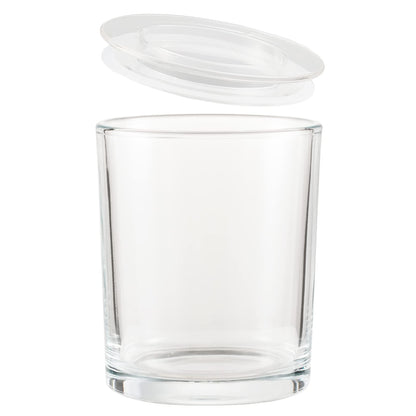 CandMak Candle Jars, 15 Pack 9 OZ Empty Glass Vessels Containers Jars Bulk with Clear Lids for Candle Making (Clear)