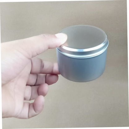 LALAFINA 4pcs Handmade Candle Iron Tins Silver Scented Candle Making Containers for Home Crafts for Candy and Wedding Favor Boxes
