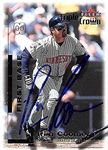 Sports Memorabilia Autograph Warehouse 245037 Ron Coomer Autographed Baseball Card - Minnesota Twins 2001 Fleer Triple Crown - No. 144