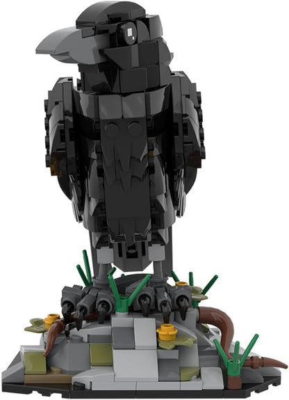 Raven Bird Animal Building Set Mechanical MOC Bird Bricks Animal Collection for Adults Home Office Art Decor Creative Gifts Designed by SKABRAM- 357 Pieces