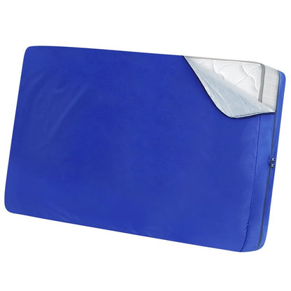 Crib Mattress Bag Waterproof, Heavy Duty Crib Mattress Moving Bag with Strong Zipper, Reusable Mattress Cover for Moving, Blue