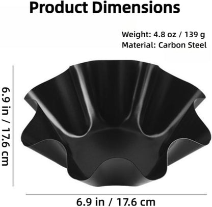 8 Pack Taco Shell Molds - Carbon Steel Tortilla Salad Bowl Maker for Oven Baking | 6.9” Taco Bowl