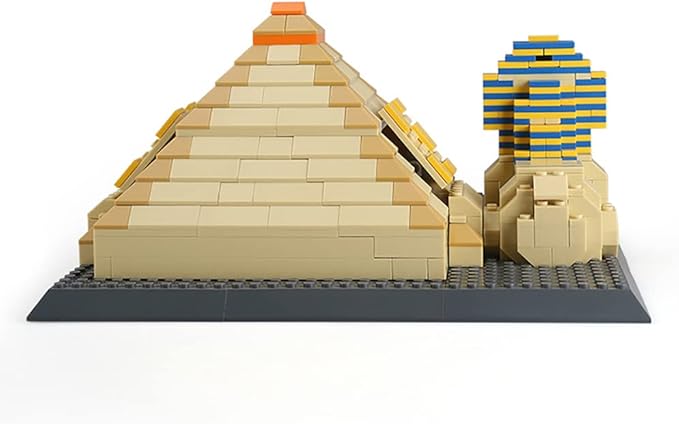 Great Pyramid of Giza &amp Sphinx Egypt Building Set (643 Pieces) Architecture Building Blocks Toys Home Décor Model Gifts for Kids and Adults