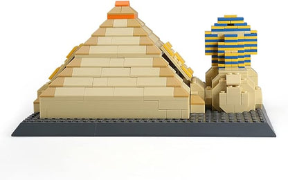 Great Pyramid of Giza &amp Sphinx Egypt Building Set (643 Pieces) Architecture Building Blocks Toys Home Décor Model Gifts for Kids and Adults