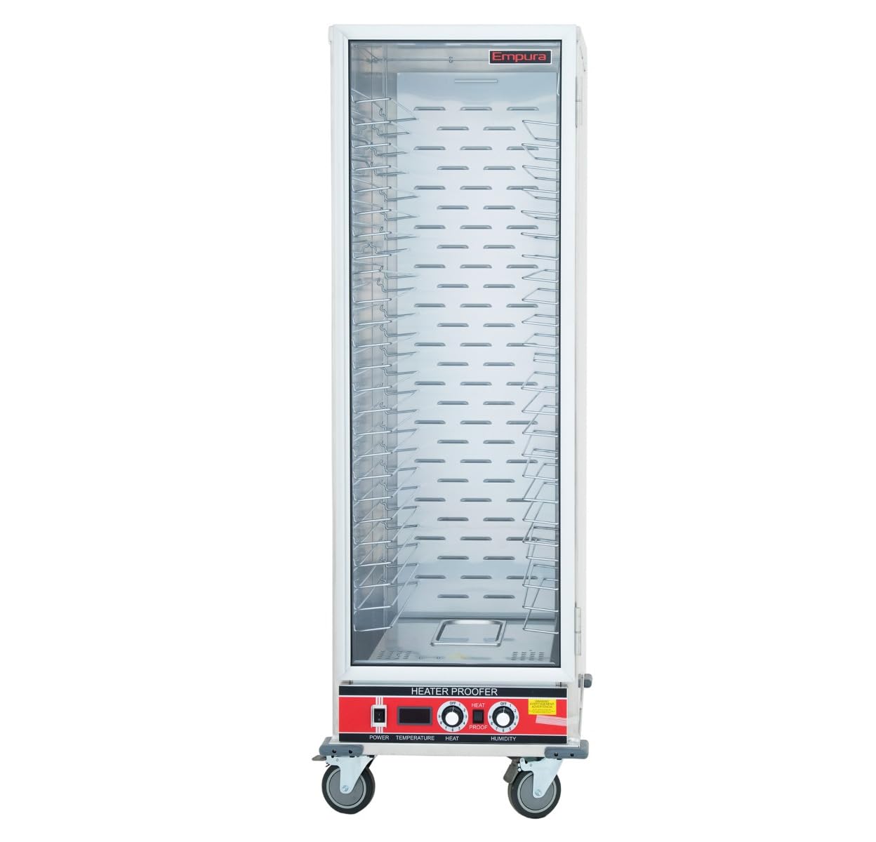 Empura Full-Size HPC Heated Holding/Proofing Cabinet | Heavy Duty Mobile Full Height Non-Insulated Food Warmer for Bakery Hotel | LED Thermometer, 25 Full-Size Pan Capacity, Aluminum, 1500W, 120V