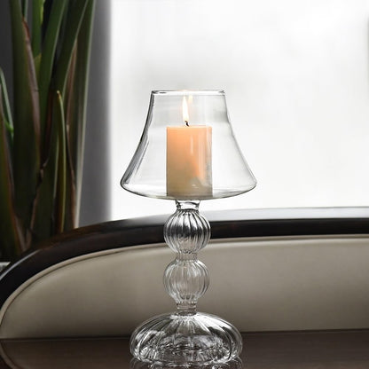 Candlestick Holders Light Luxury Transparent Glass Candlestick Home Table Decoration Wedding Shooting Props Candlestick Candle Holders