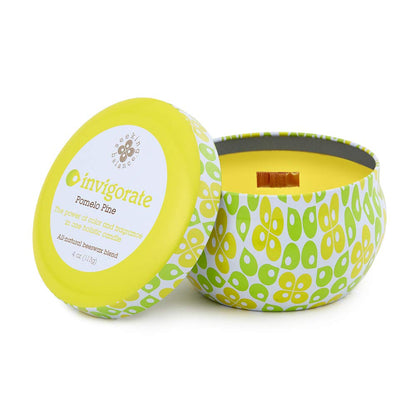 Root Candles Aromatherapy Candles Seeking Balance Spa Traveler Candle, 4-Ounce, Invigorate: Pomelo Pine