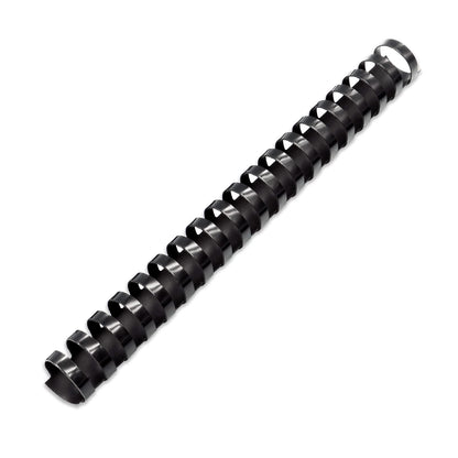 Binditek 30 Pack Plastic Binding Comb Spines, 3/4 Inch Diameter, 150 Sheet Capacity, 19 Ring, for Letter Size, Black, for Students and Coworkers