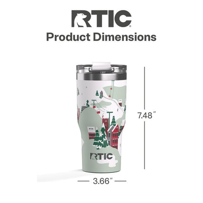 RTIC 30oz Essential Tumbler with Lid, Ceramic Lined, Insulated, Stainless Steel, Metal, Double Wall Vacuum-Insulation, Travel Cup for Iced Coffee, Tea, Hot and Cold Drink, Sunlight Glitter