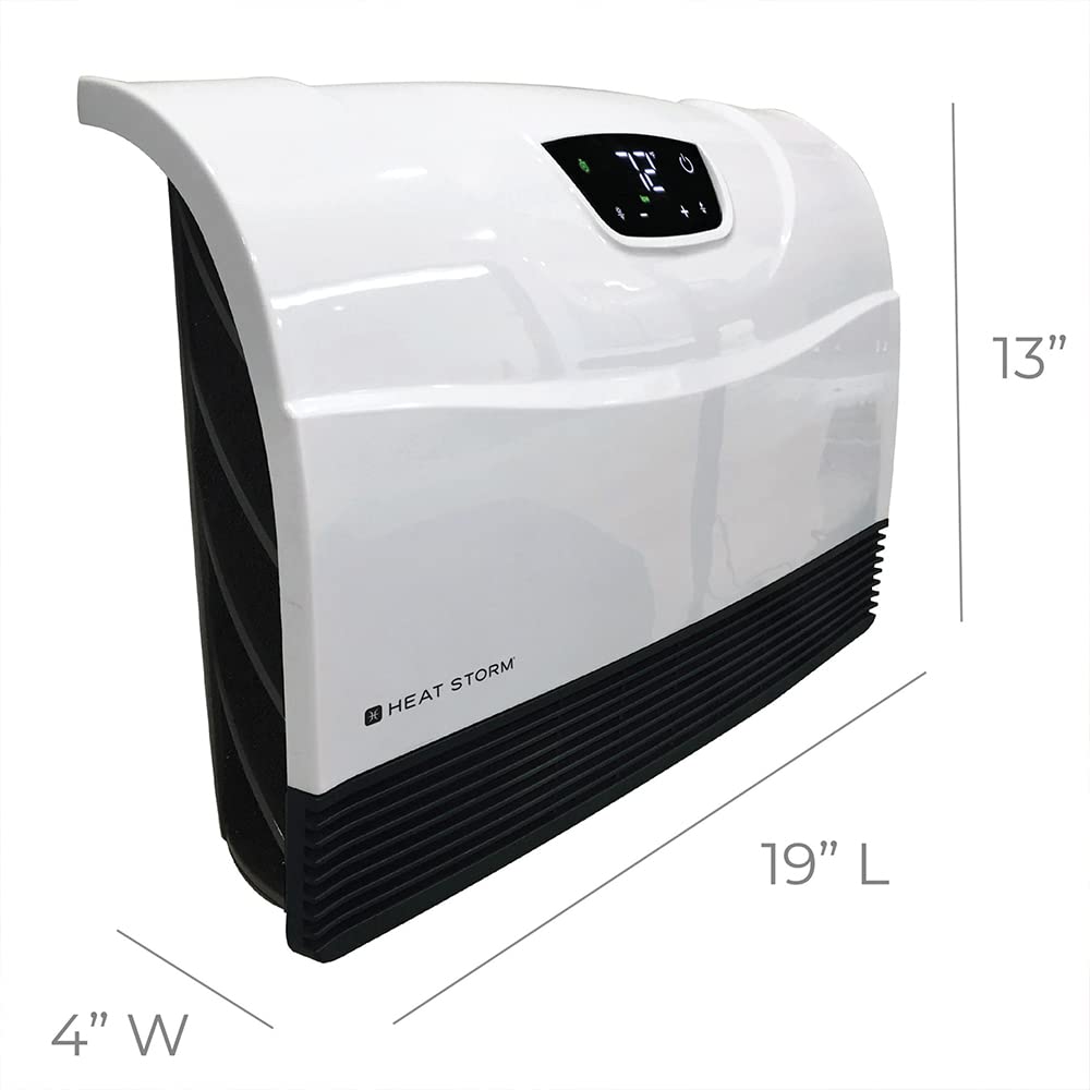 Heat Storm Phoenix Infrared Space Heater with Attachable Feet, Remote Control, Energy Efficient-750-1500 Watts, White Floor or Wall - HS-1500-PHX