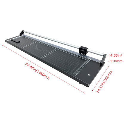 INTBUYING 48 Inch Commercial Manual Precision Rotary Paper Trimmer with an Angle Line Smart Rotary Paper Cutter for Cutting Photo Paper, Film, hot and Cold Laminating Paper, etc