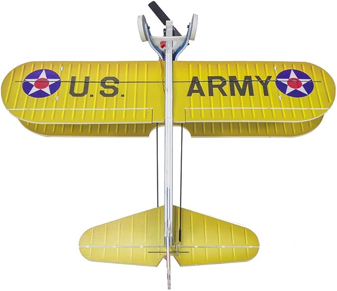 4CH Micro 450mm RC Foamy Indoor Outdoor Biplane Stearman PT-17 Kaydet (E2501)