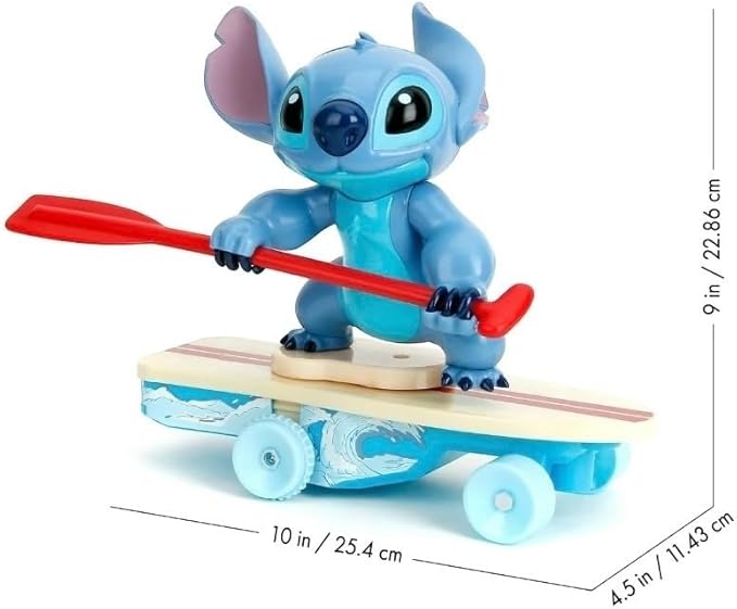 Jada Surfer Stitch RC – 10 Radio Control Toy with 360° Spin &amp Self-Righting Feature – Disney Lilo &amp Stitch – Fun Gift for Kids &amp Movie Fans – Ages 3+
