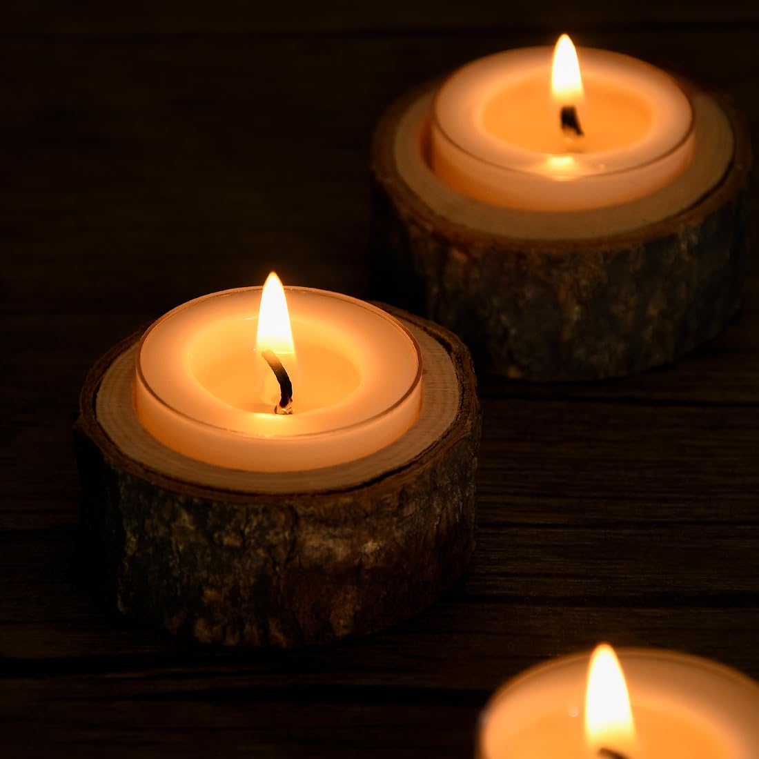 DEYBBY Natural Beeswax Tea Lights Candles, 20 Pack Handmade Beeswax Candles, Clear Cup, Great for Home Decoration, Spa, Wedding（Cream White）