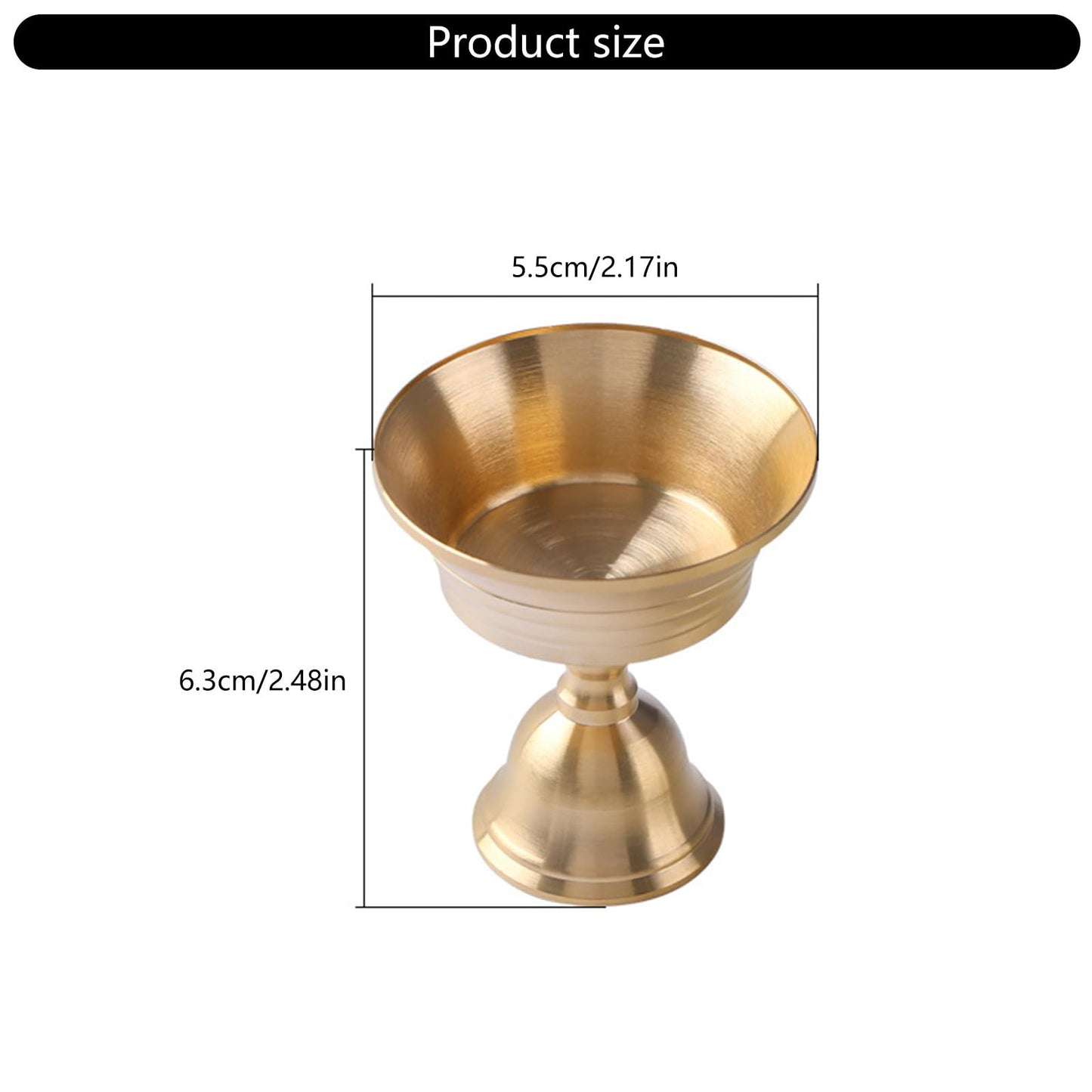 Brass Candlestick for Buddhist Temples Butter Lamp Holder Golden Tealight Candle Stand for Altars Decors Candleholder Brass Candle Base