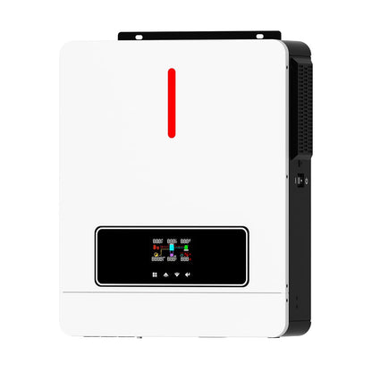 SWIPOWER 3600W Hybrid Solar Inverter - 24V DC to 110V AC Pure Sine Wave, Built-in 120A MPPT Controller, Dustproof & Easy Installation for Home Backup, RV, Off-Grid Use